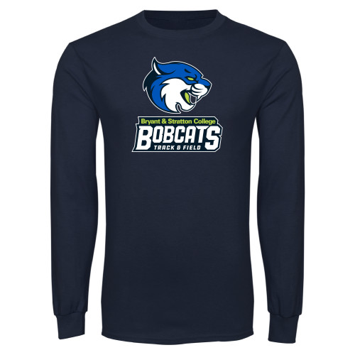  Navy Long Sleeve T Shirt - B&SC Bobcats Track and Field