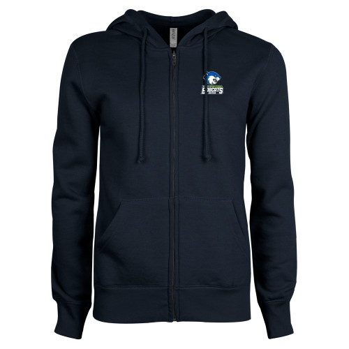  ENZA Womens Navy Fleece Full Zip Hoodie - B&SC Bobcats Soccer