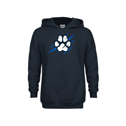  Youth Navy Fleece Hoodie - B&SC - Blue Paw