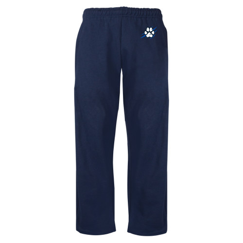  Navy Fleece Open Bottom Pant - B&SC - Blue Paw