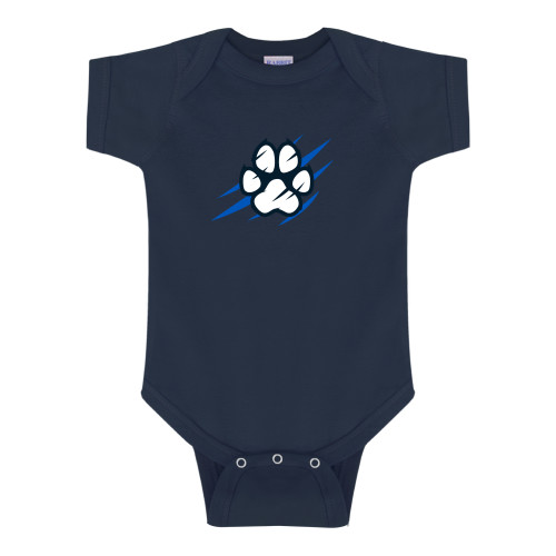  Navy Infant Onesie - B&SC - Blue Paw