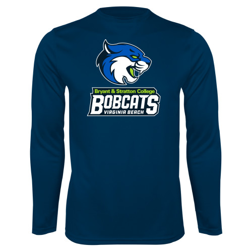  Navy Performance Long Sleeve Shirt - B&SC Bobcats Virginia Beach