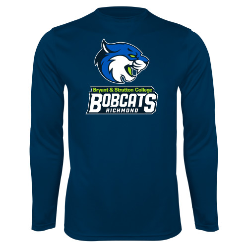  Navy Performance Long Sleeve Shirt - B&SC Bobcats Richmond