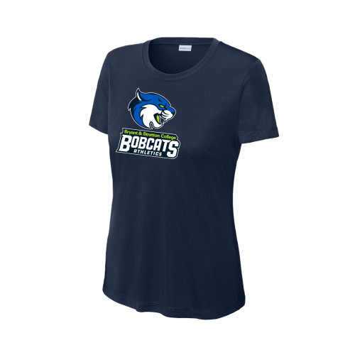  Womens Navy Performance Tee - B&SC Bobcats Athletics