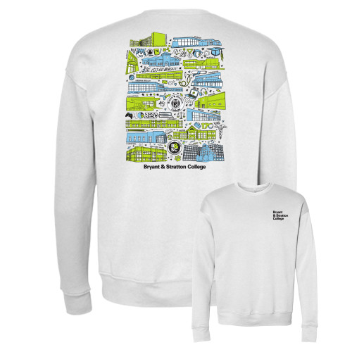  Bella + Canvas White Fleece Crew - College Collective