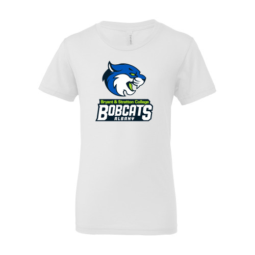  Bella + Canvas Youth White Jersey T Shirt - B&SC Bobcats Albany