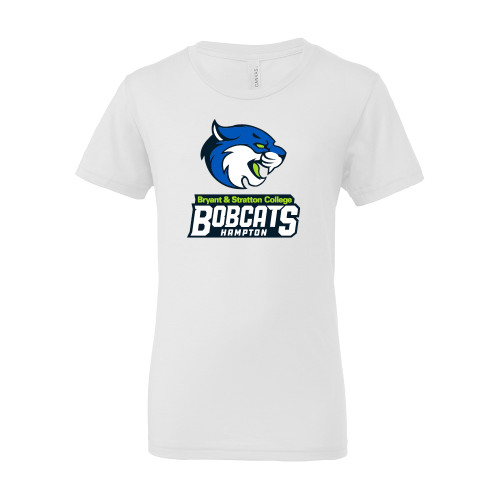  Bella + Canvas Youth White Jersey T Shirt - B&SC Bobcats Hampton