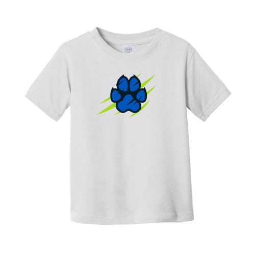  Toddler White T Shirt - B&SC - Blue Paw