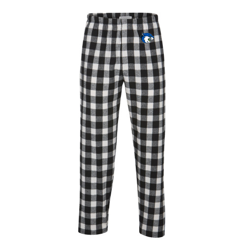  Boxercraft Black/White Unisex Buffalo Flannel Pajama Pant - B&SC - Bobcat Head