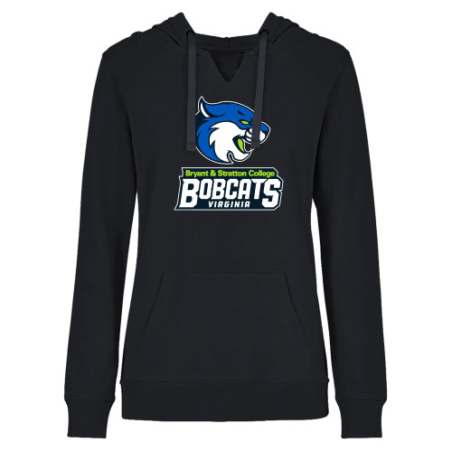  Womens Plus Black Hoodie - B&SC Bobcats Virginia - PLUS