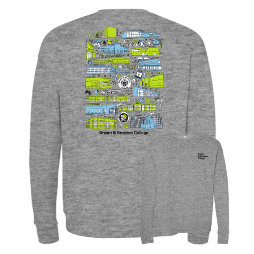  Bella + Canvas Heather Grey Fleece Crew - College Collective