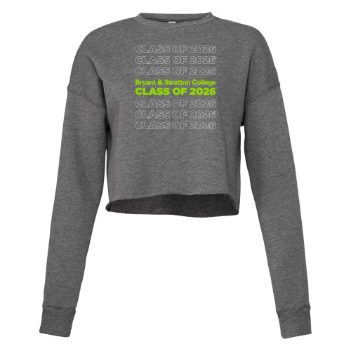  Bella + Canvas Womens Deep Heather Cropped Fleece Crew - B&SC Class of 2026