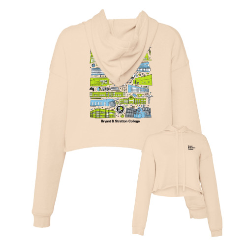  Bella + Canvas Womens Heather Dust Cropped Fleece Hood - College Collective