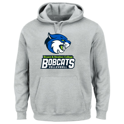  Extended Heather Grey Hoodie - B&SC Bobcats Volleyball - PLUS