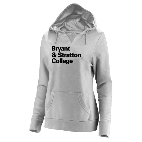  Womens Plus Heather Grey Hoodie - B&SC Institutional Three Line Justified - PLUS
