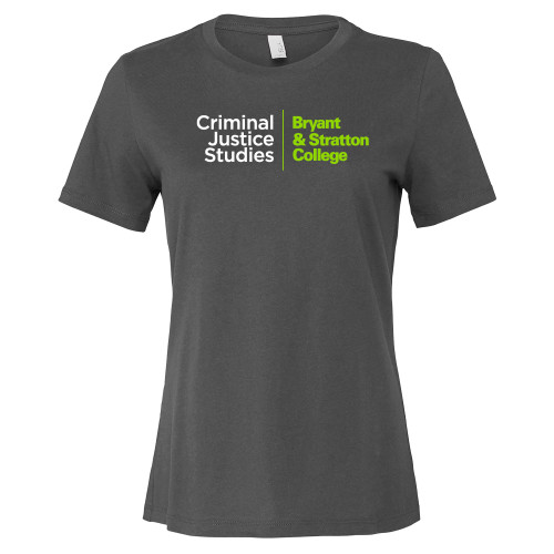  Bella + Canvas Womens Asphalt Relaxed Cotton T Shirt - B&SC Criminal Justice Studies