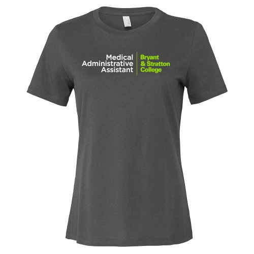  Bella + Canvas Womens Asphalt Relaxed Cotton T Shirt - B&SC Medical Administrative Assistant