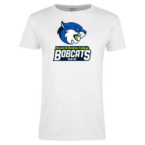  Womens White Short Sleeve Tee - B&SC Bobcats Ohio