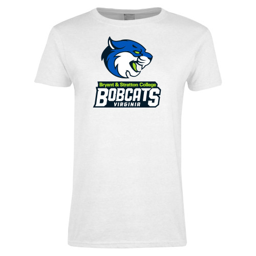  Womens White Short Sleeve Tee - B&SC Bobcats Virginia