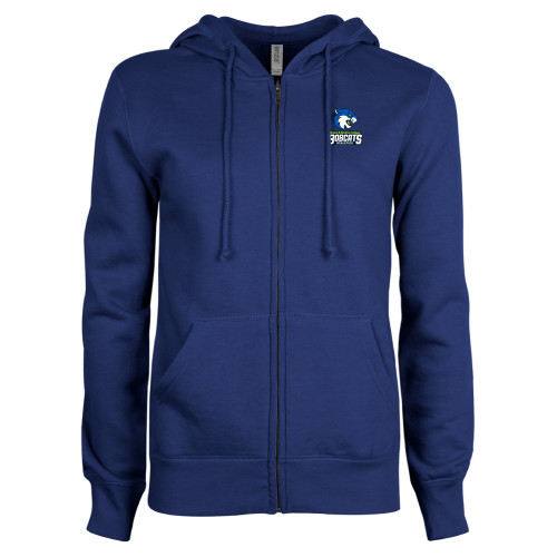  ENZA Womens Royal Fleece Full Zip Hoodie - B&SC Bobcats Athletics