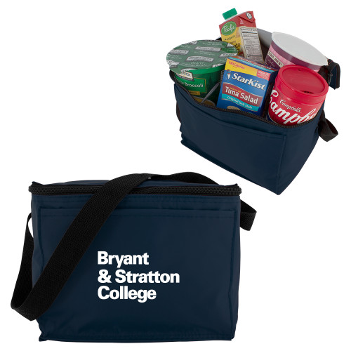  Six Pack Navy Cooler - B&SC Institutional Three Line Justified