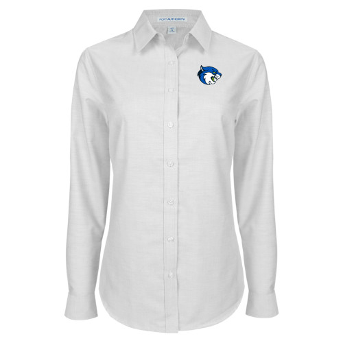  Womens White Oxford Shirt - B&SC - Bobcat