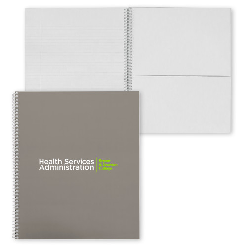  College Spiral Notebook w/Clear Coil - B&SC Health Services Administration