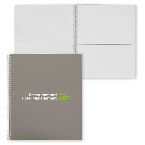  College Spiral Notebook w/Clear Coil - B&SC Restaurant and Hotel Management