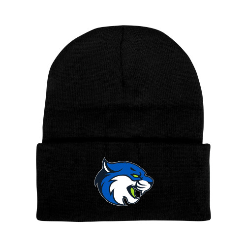  Black Knit Beanie w/Cuff - B&SC - Bobcat