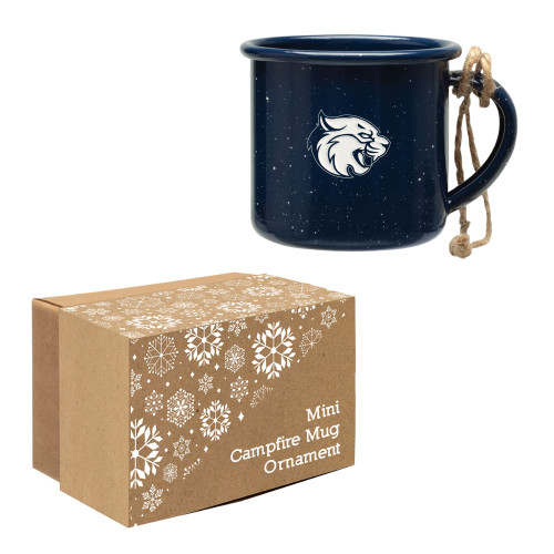  Navy Mini Campfire Mug Ornament - B&SC - Bobcat Head 