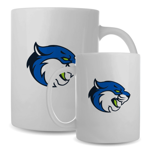  Full Color White Mug 15oz - B&SC - Bobcat Head