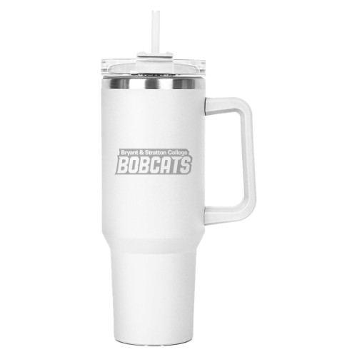  Hippo White Mug & Straw Lid with Twist Closure 40 oz - B&SC Bobcats Wordmark 