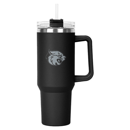  Hippo Black Mug & Straw Lid with Twist Closure 40 oz - B&SC - Bobcat Head 