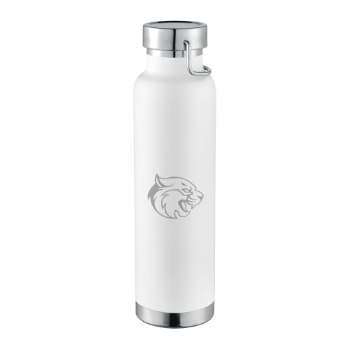  Thor Copper Vacuum Insulated White Bottle 22oz - B&SC - Bobcat Head 