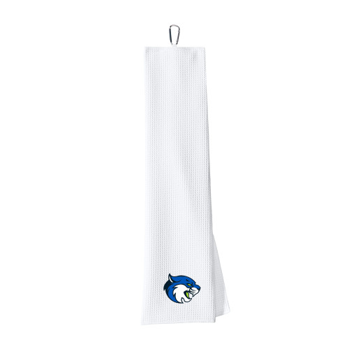  White Waffle Microfiber Golf Towel - B&SC - Bobcat