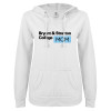Thumbnail image for  ENZA Womens White V Notch Raw Edge Fleece Hoodie