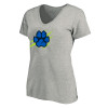 Thumbnail image for  Womens Plus Heather Grey V Neck T Shirt