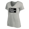 Thumbnail image for  Womens Plus Heather Grey V Neck T Shirt