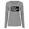 Thumbnail image for  Womens Grey Long Sleeve V Neck Tee 