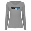 Thumbnail image for  Womens Grey Long Sleeve V Neck Tee 