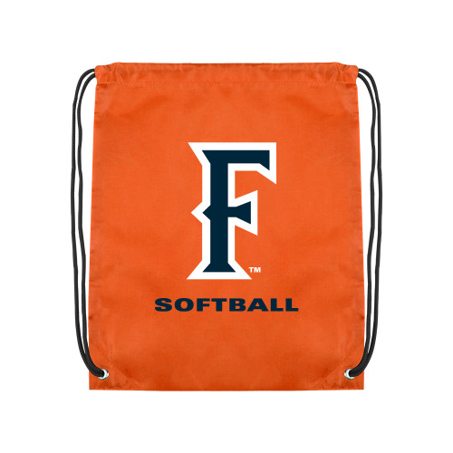 Orange Drawstring Backpack - CSUF Softball