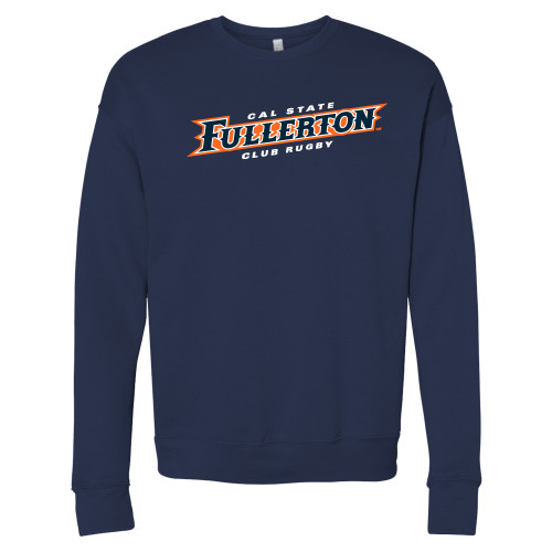 Bella + Canvas Navy Fleece Crew - Cal State Fullerton Club Rugby
