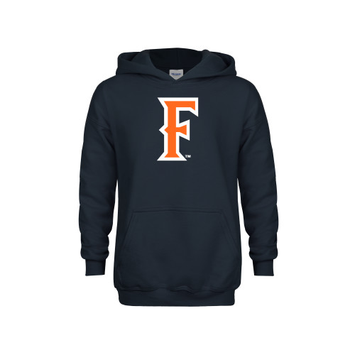 Youth Navy Fleece Hoodie - CSUF Athletic Mark