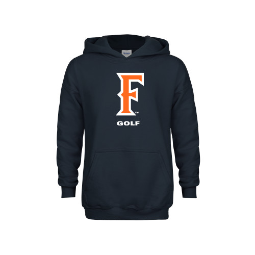  Youth Navy Fleece Hoodie - CSUF Golf