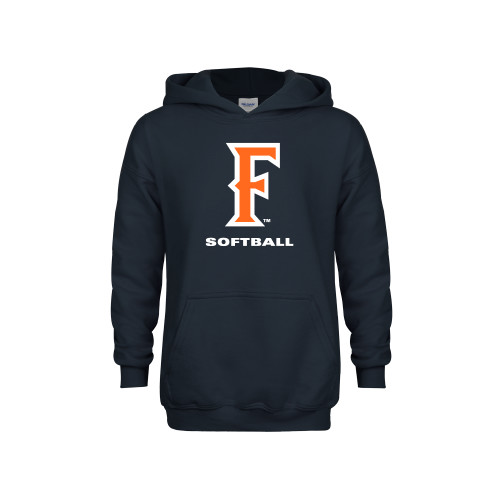  Youth Navy Fleece Hoodie - CSUF Softball