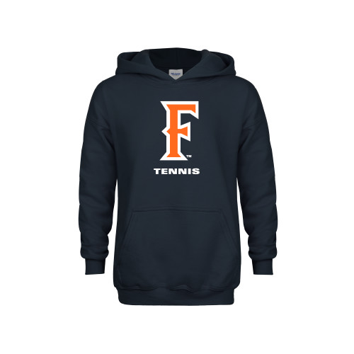  Youth Navy Fleece Hoodie - CSUF Tennis