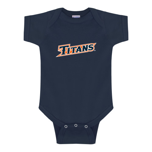  Navy Infant Onesie - CSUF Titans Athletic Mark