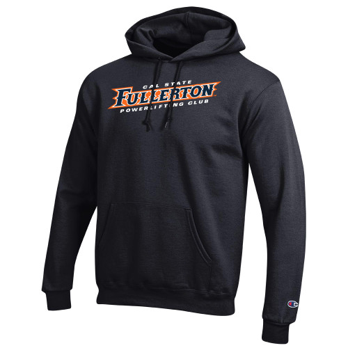  Champion Black Fleece Hoodie - Powerlifting Club - Cal State Fullerton