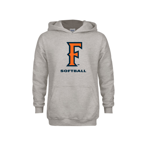 Youth Grey Fleece Hood - CSUF Softball