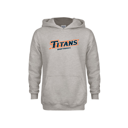  Youth Grey Fleece Hood - Titans Softball